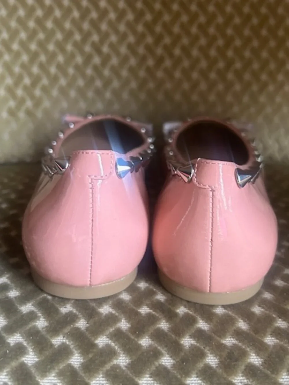Marc by Marc Jacobs Piggy Pink Patent Leather Studded Ballet Flats NWB - Picture 3 of 16